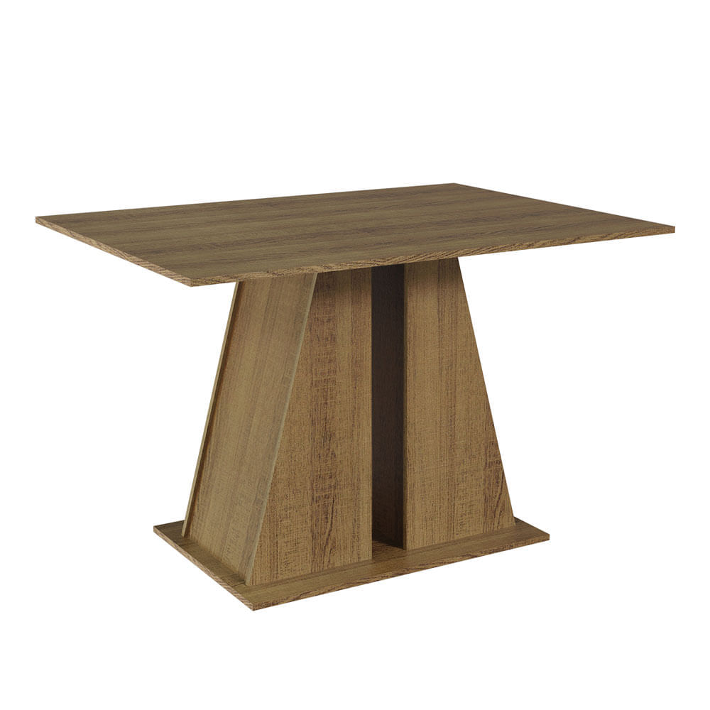 Encontraproduto.com.br - Conjunto Sala de Jantar Mesa Tampo de Madeira 6 Cadeiras Rustic/Silver Cheryl Madesa