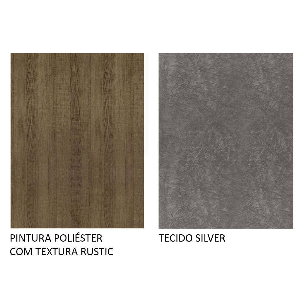Encontraproduto.com.br - Kit 4 Cadeiras De Jantar 4255 Rustic/silver Madesa Rustic/silver