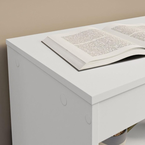 Encontraproduto.com.br - Rack com Painel para TV até 65 Polegadas com Pés Branco Texas Madesa