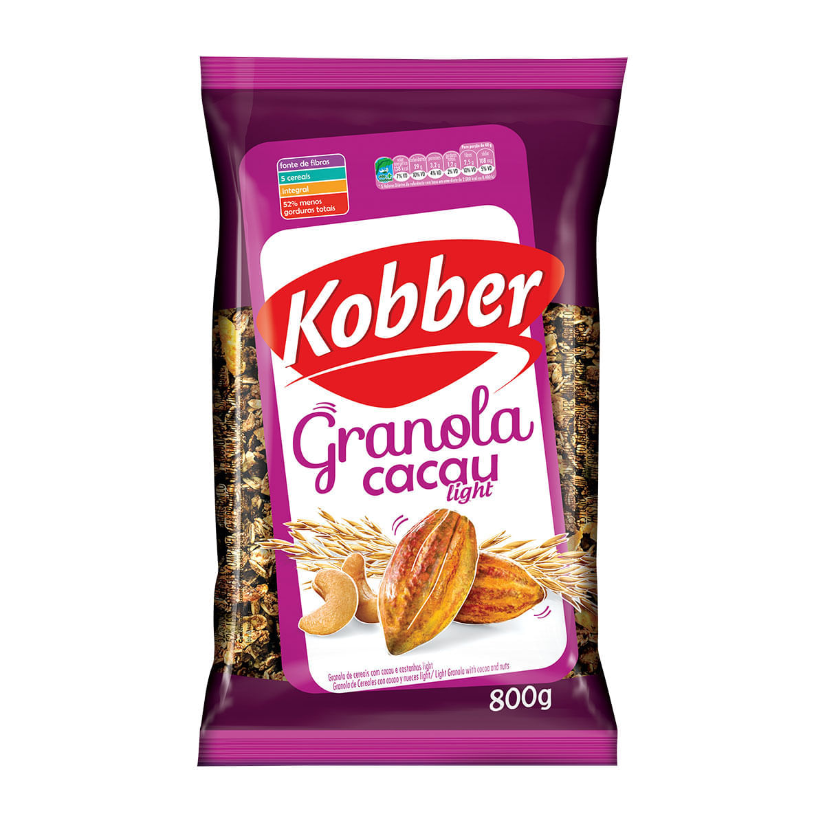 Encontraproduto.com.br - Granola Light com Cacau Kobber 800g
