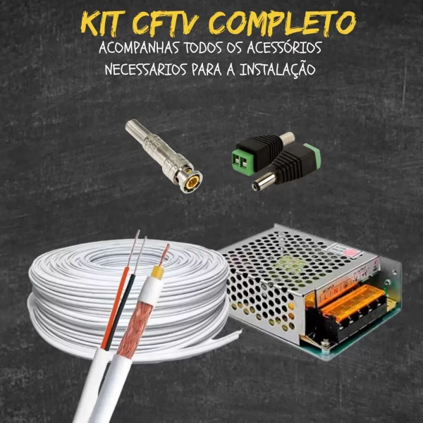 Encontraproduto.com.br - Kit 8 Câmeras Intelbras 1120b Full Color Dvr Mhdx 1016-c Intelbras Com Detecção De Movimentos Hd 3Tb
