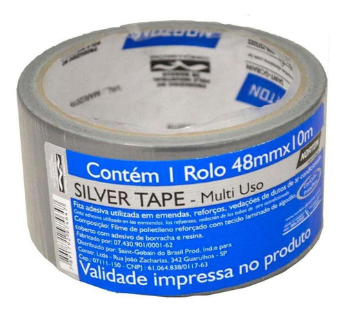 Fita Multiuso Prata (48mmx10m) Silver Tape - Norton