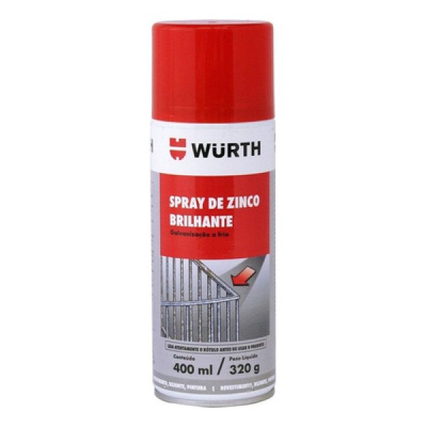 Encontraproduto.com.br - Spray De Zinco Brilhante 400Ml - Wurth