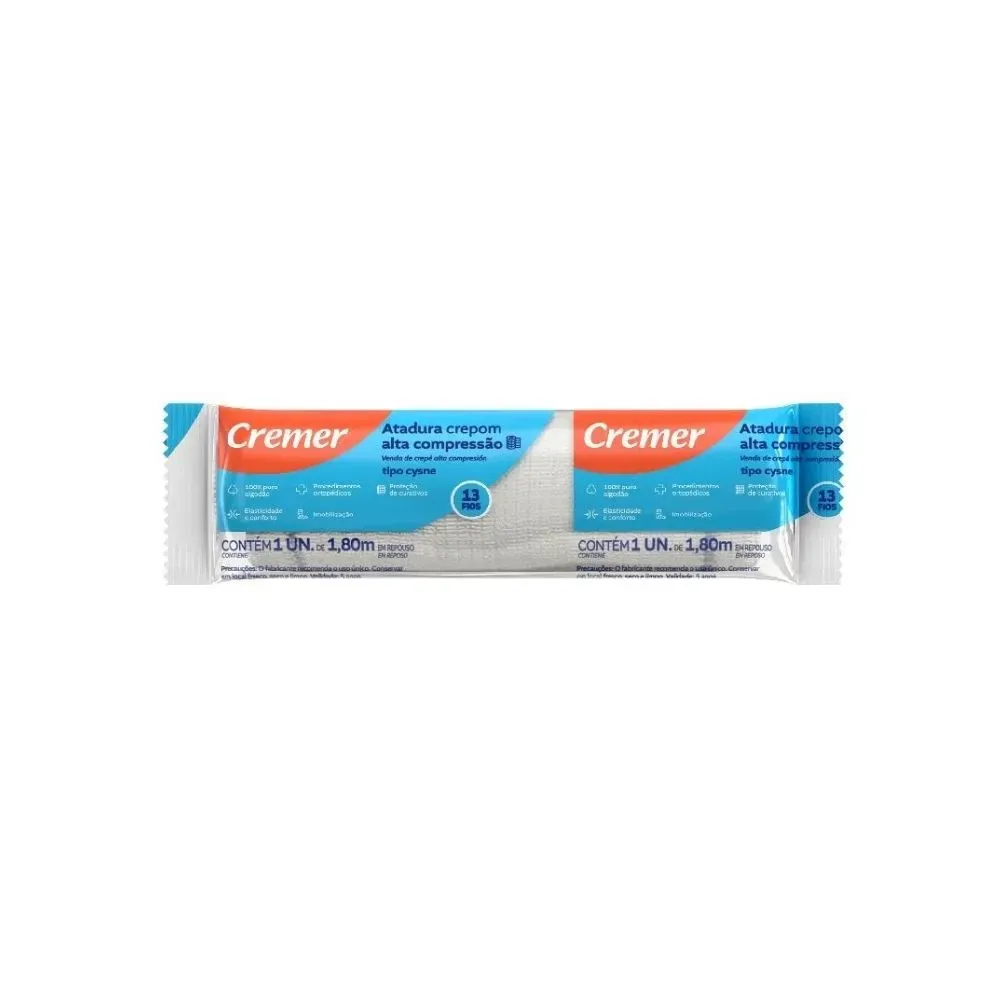 Encontraproduto.com.br - Atadura Cremer Cysne Crepe 8cm x 1,8m