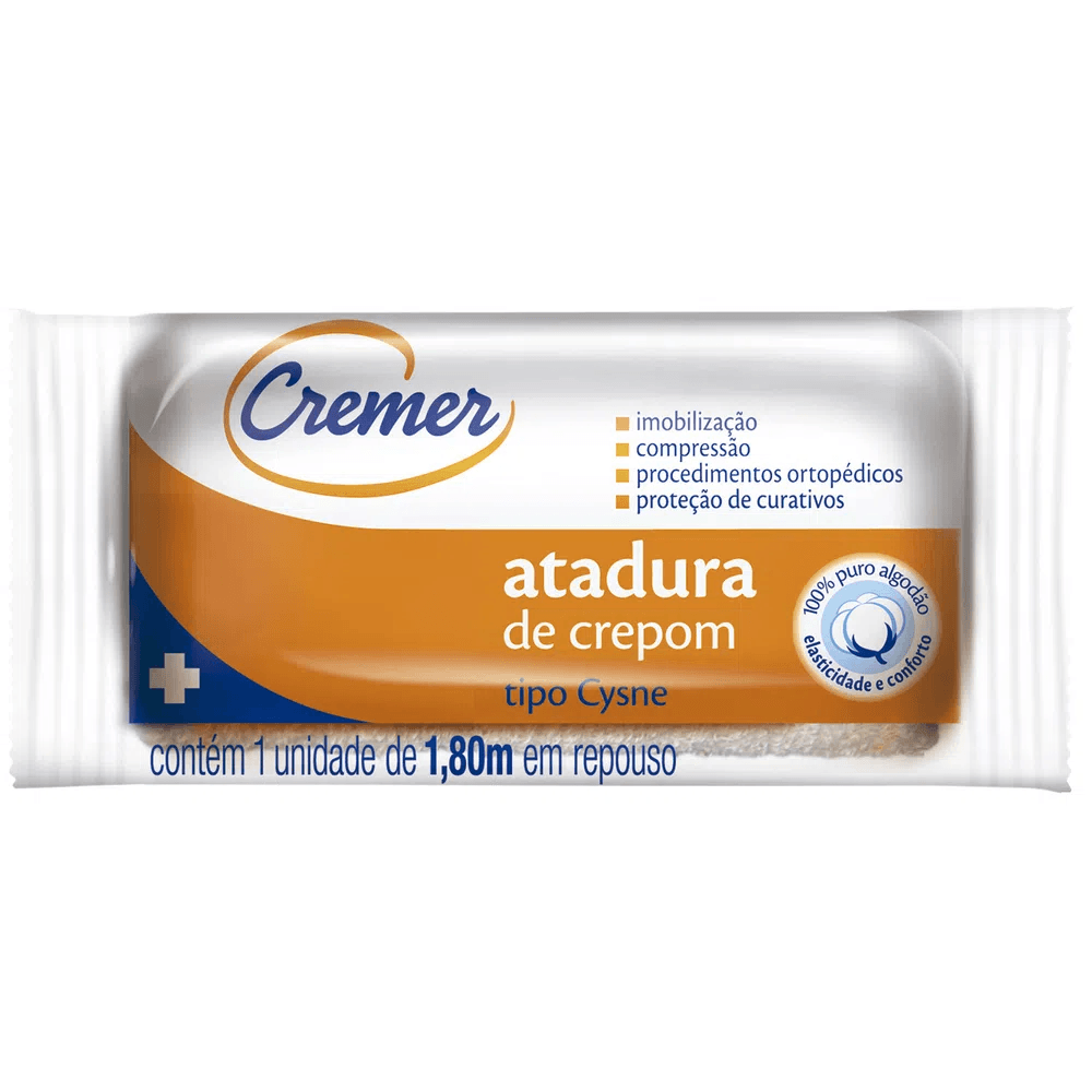 Encontraproduto.com.br - Atadura de Crepom Tipo Cysne 13 fios Cremer - 10cm x 1,80m - unidade
