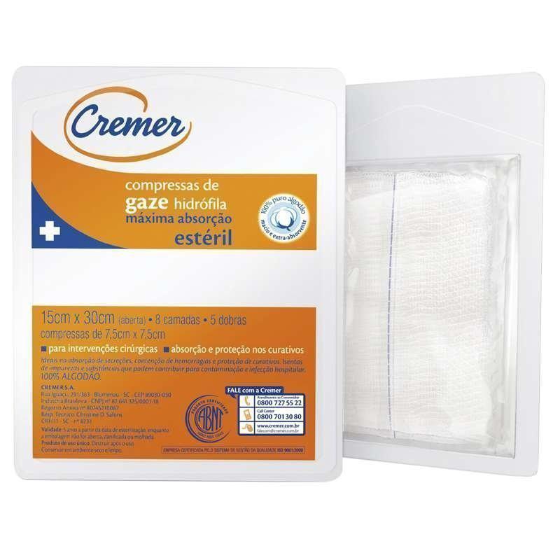 Encontraproduto.com.br - Compressa Gaze Com 5Un Cremer