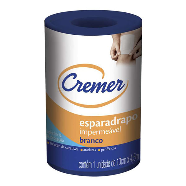 Esparadrapo Impermeável Cremer Branco 10cm X 4,5m