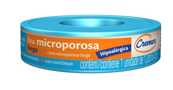 Esparadrapo Cremer Microporosa Bege 12cm X 4,5m