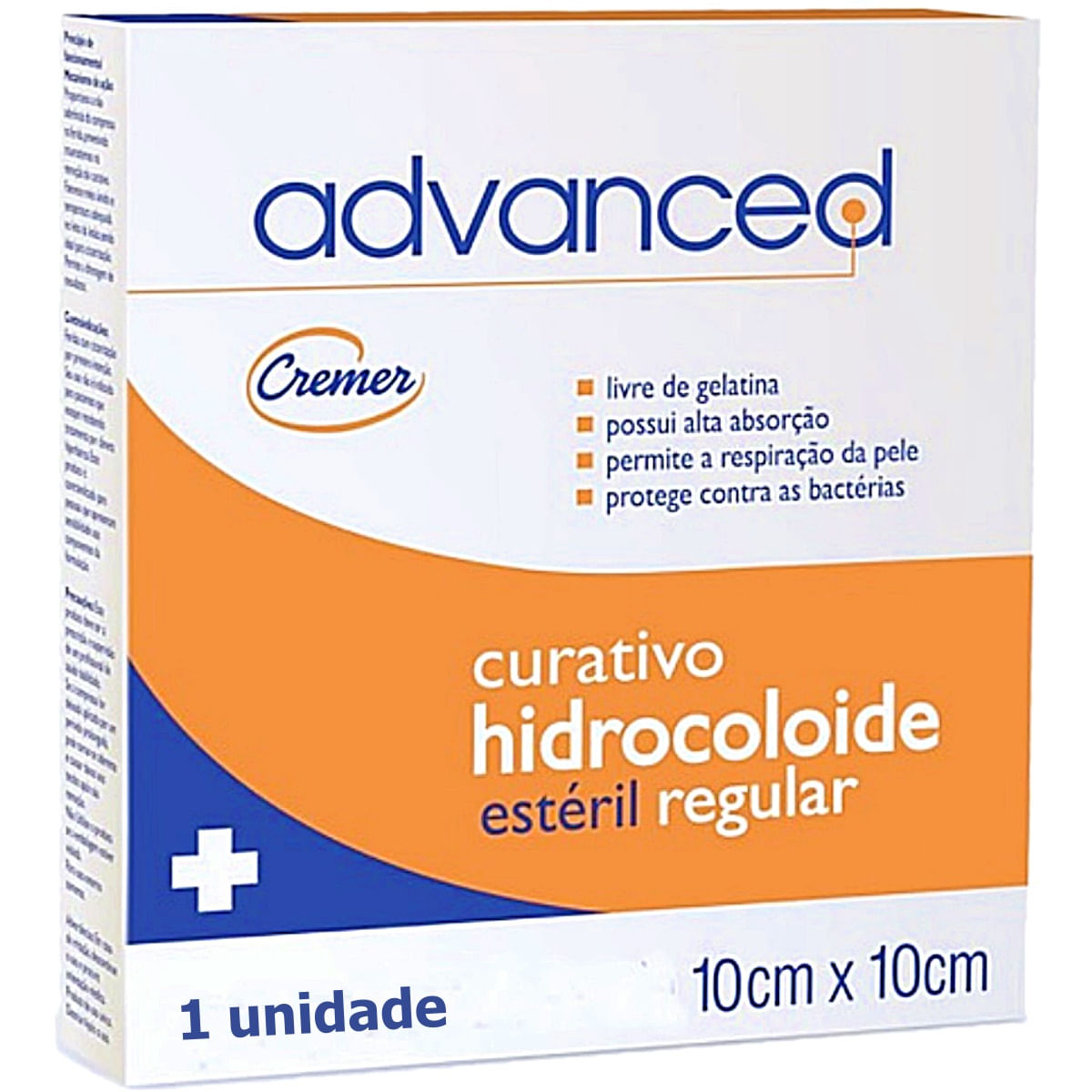 Encontraproduto.com.br - Curativo Advanced Cremer Hidrocolóide Regular 10x10cm - unidade