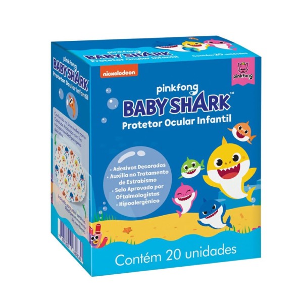 Encontraproduto.com.br - Protetor Ocular Cremer Baby Shark Infantil 20 Unidades