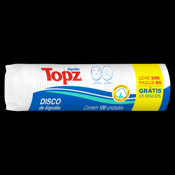 Encontraproduto.com.br - Algodão Topz Disco 100 unidades