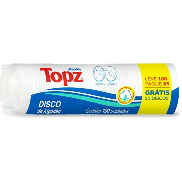 Encontraproduto.com.br - Algodão Topz Disco 100 unidades