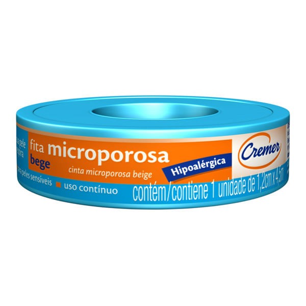 Encontraproduto.com.br - Fita Microporosa Bege 1,2cmx4,5m - Cremer