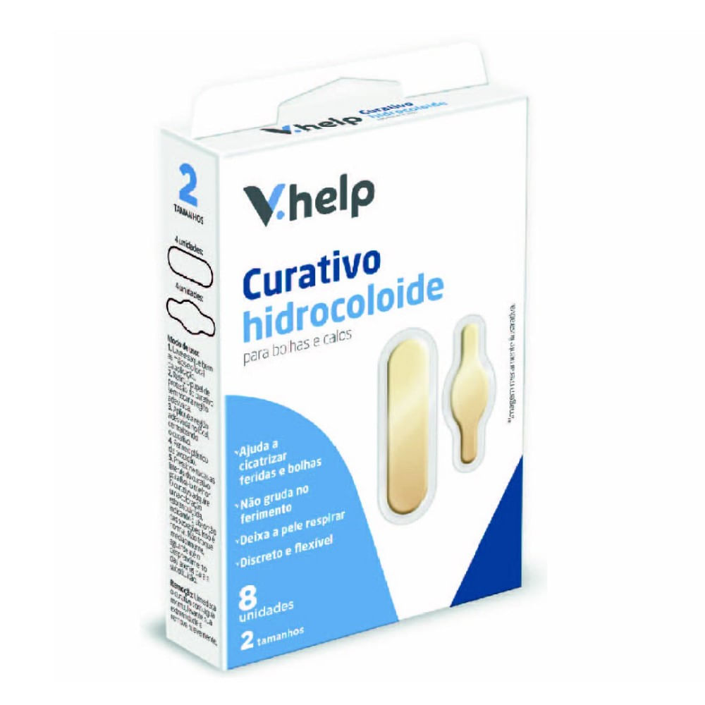 Encontraproduto.com.br - Curativos Hidrocolóide para Calos e Bolhas V. Help 8 Unidades