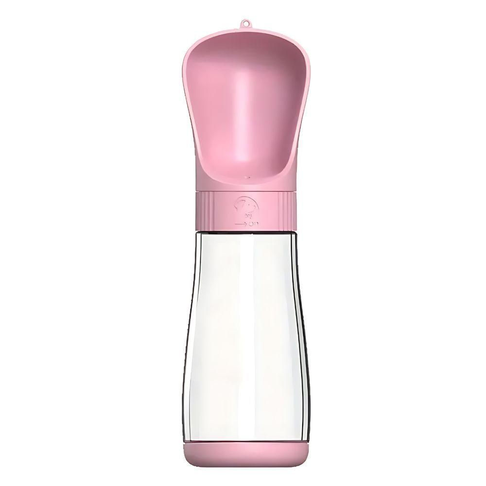 Encontraproduto.com.br - Garrafa água Bebedouro Pet Passeio Com Trava Portátil 330ml Rosa