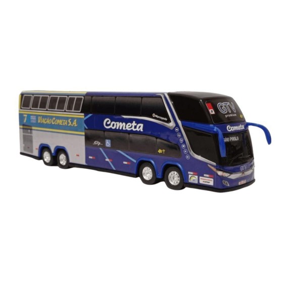 Encontraproduto.com.br - Brinquedo Em Miniatura ônibus Cometa Especial 2 Andares