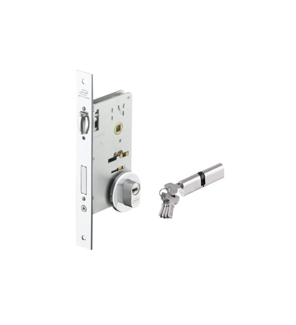 Encontraproduto.com.br - FECHADURA ROLETE PIVOTANTE EXTERNA IMAB 4700 REDONDA CROMADA CILINDRO MULTIPONTO 4800 E77 55MM