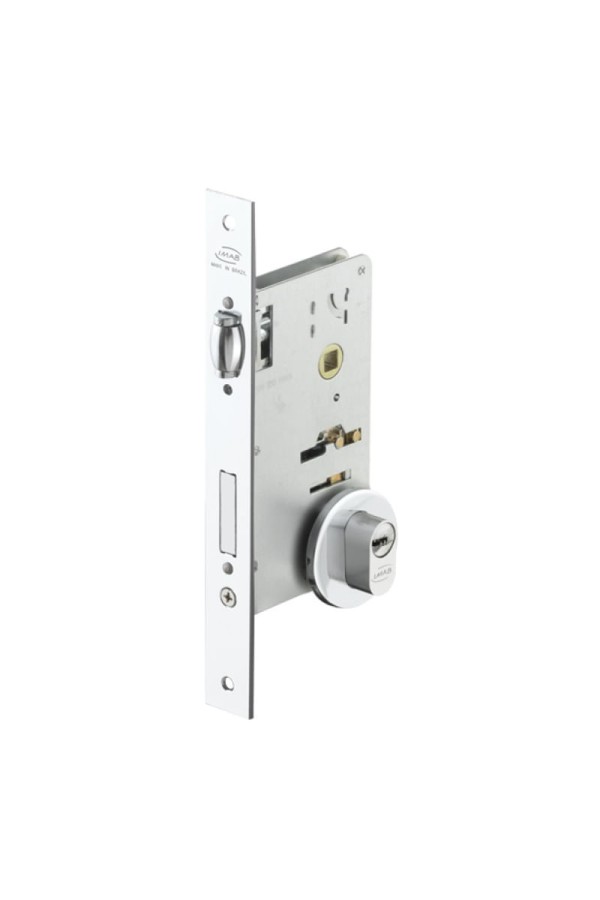 Encontraproduto.com.br - FECHADURA ROLETE PIVOTANTE EXTERNA IMAB 4700 REDONDA CROMADA CILINDRO MULTIPONTO 4800 E77 55MM