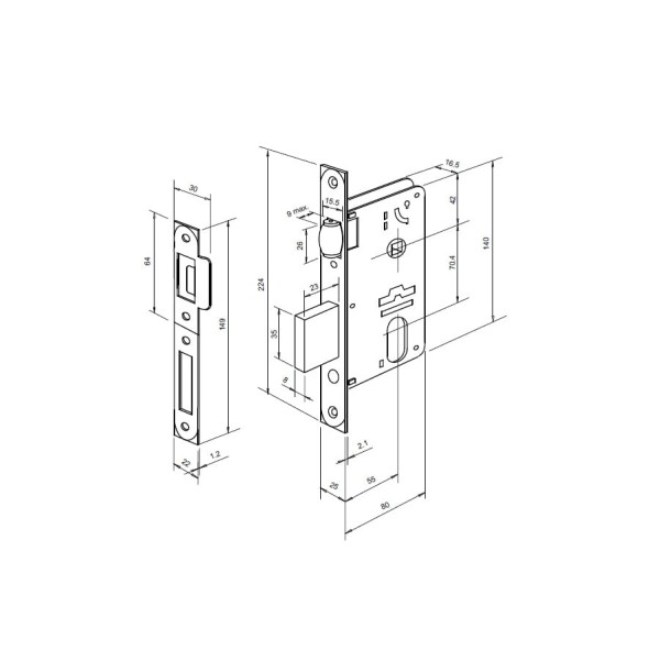 Encontraproduto.com.br - FECHADURA ROLETE PIVOTANTE EXTERNA IMAB 4700 REDONDA CROMADA CILINDRO MULTIPONTO 4800 E77 55MM