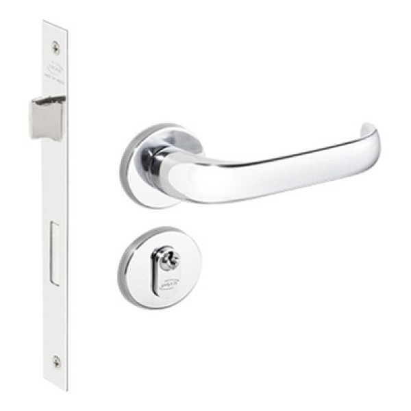 Encontraproduto.com.br - Fechadura Duna 1 Redonda Externa Cromada
