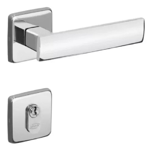 Encontraproduto.com.br - Fechadura Quadrada Externa Metro Light Cromada Imab 55mm Cor Cinza