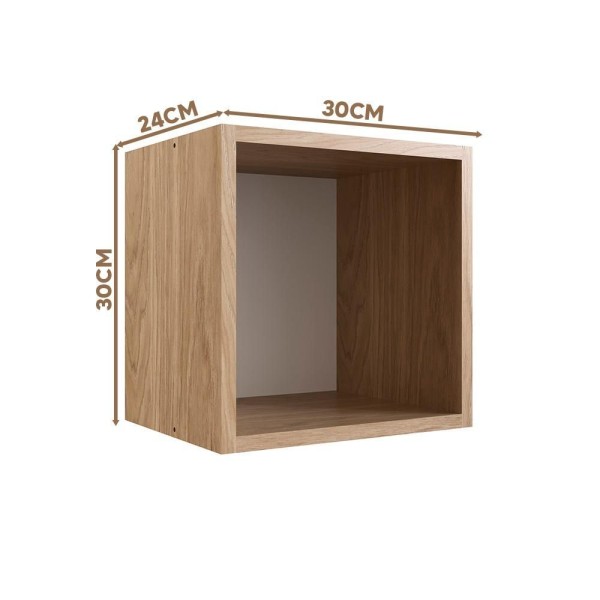 Encontraproduto.com.br - Kit 2 Nichos Para Quarto Infantil 30 X 30 Cm Itapuã Branco Ed Completa Móveis