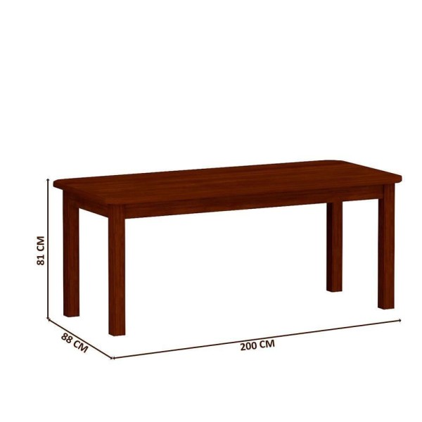 Encontraproduto.com.br - Mesa De Jantar Com 8 Cadeiras Estofadas Madeira Maciça 200cm Castanho Safira Nemargi