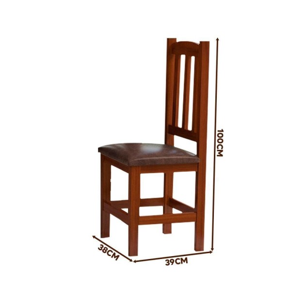 Encontraproduto.com.br - Mesa De Jantar Com 8 Cadeiras Estofadas Madeira Maciça 200cm Castanho Safira Nemargi