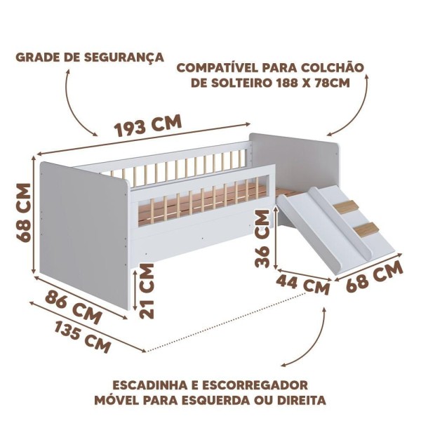 Encontraproduto.com.br - Cama Montessoriana e Colchão Ortobom Com Mesinha Com Lousa E Cadeirinha Infantil Branco Azul