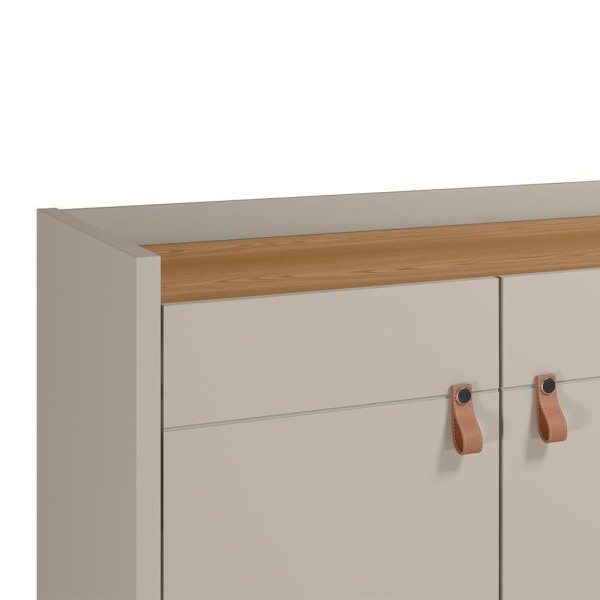 Encontraproduto.com.br - Aparador Buffet Retrô Amêndoa Off White Abruzzo Linea Brasil