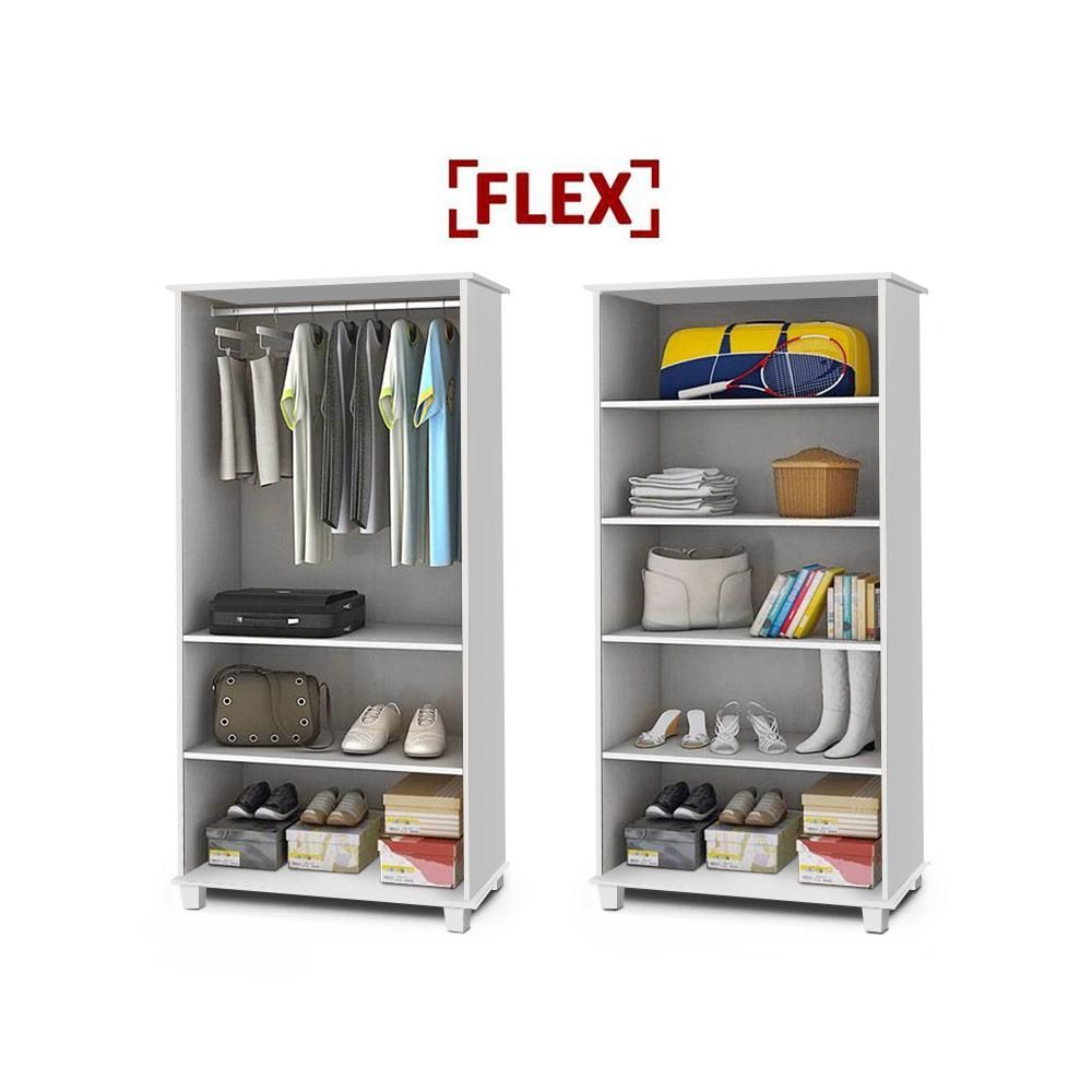 Encontraproduto.com.br - Multiuso Sapateira Com Cabideiro Flex Branco