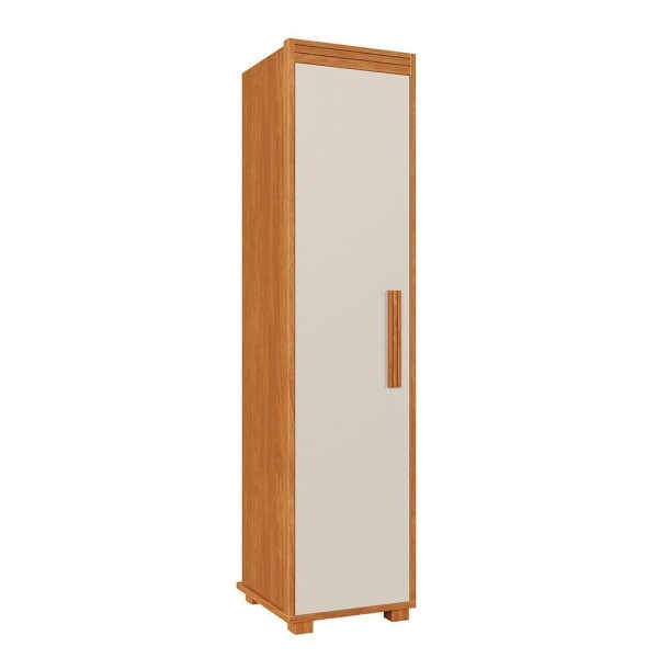 Armário Para Lavanderia 1 Porta Nature Off White Medine Jm Móveis