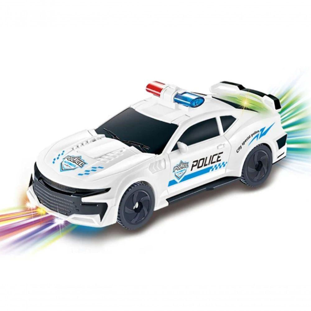 Carro Robô Policial Com Movimento Som E Luzes Brinquedo