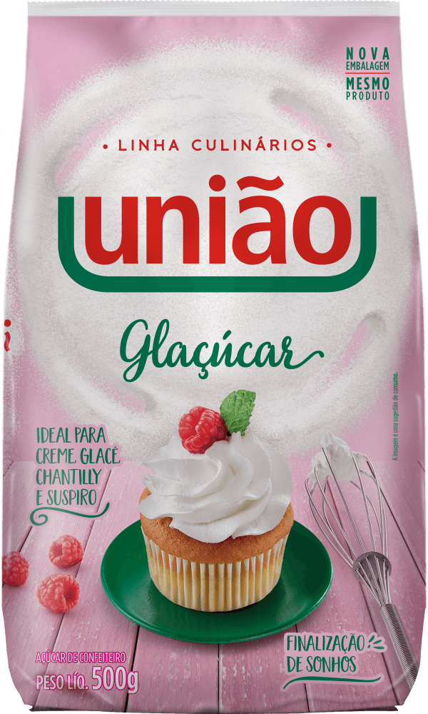 Encontraproduto.com.br - Açúcar de Confeiteiro União Glaçúcar Pacote 500 g