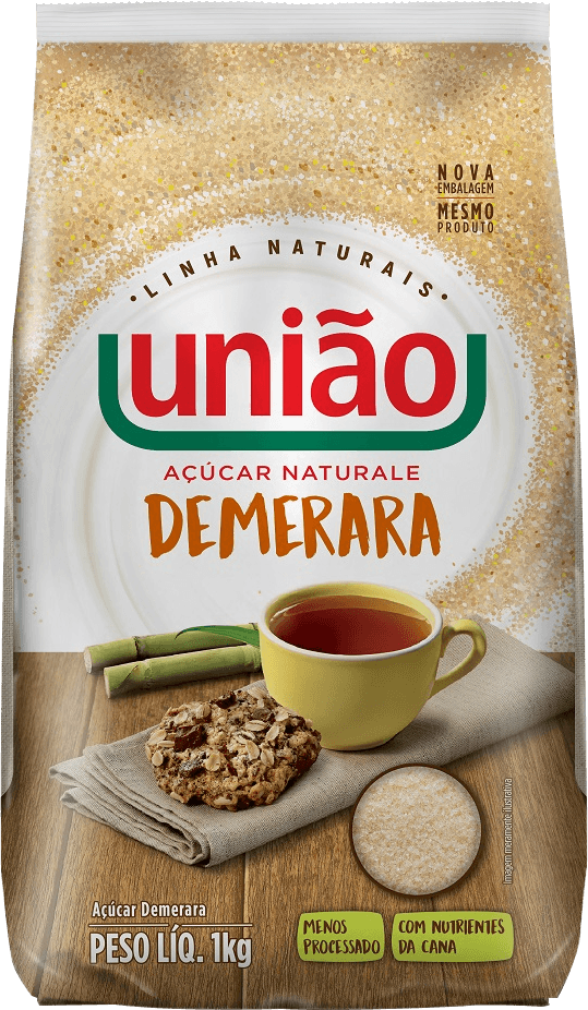 Encontraproduto.com.br - Açúcar Demerara Naturale União Pacote com 1kg
