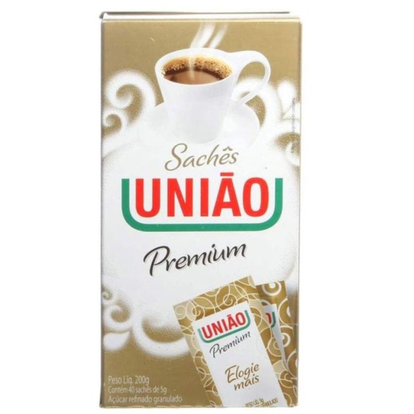Encontraproduto.com.br - Açúcar Refinado União Premium Contém 40 Sachês De 5g
