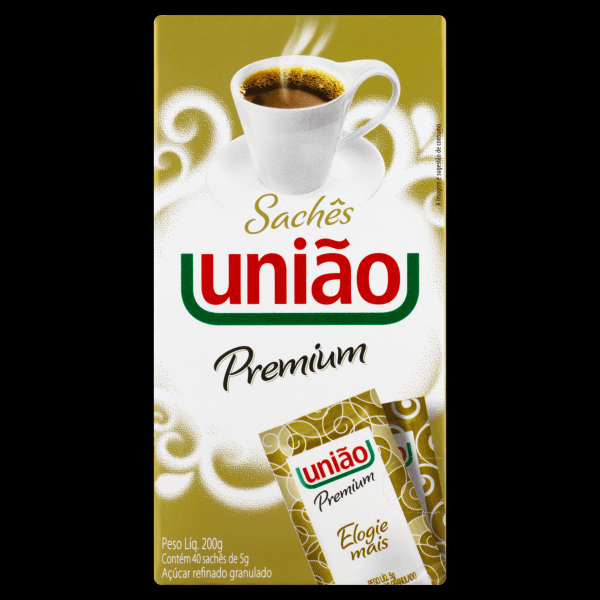 Encontraproduto.com.br - Açúcar Refinado União Premium Contém 40 Sachês De 5g