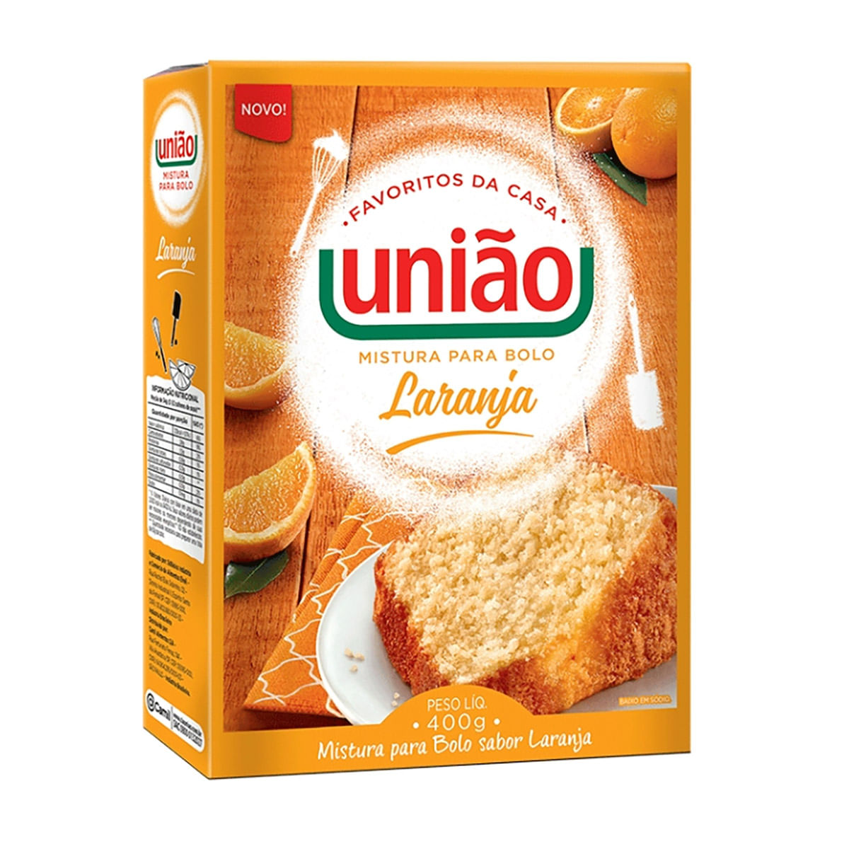 Mistura para Bolo União Laranja Pacote com 400g