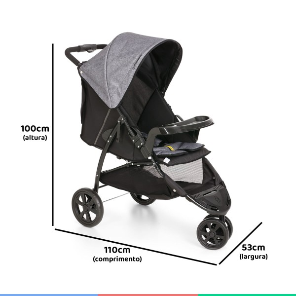 Encontraproduto.com.br - Kit Carrinho Bebê Passeio Berço Cross Trail De 0 a 15kg com Bebê Conforto Cocoon De 0 a 13kg e Base para Carro Galzerano