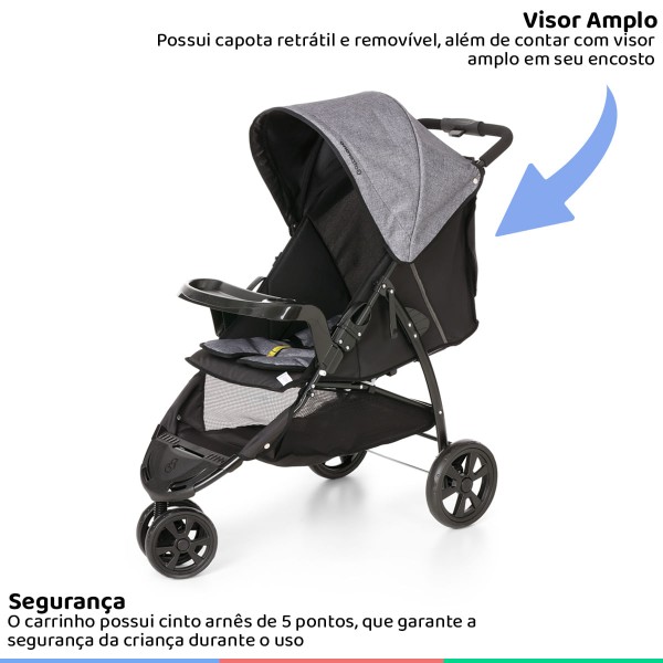 Encontraproduto.com.br - Kit Carrinho Bebê Passeio Berço Cross Trail De 0 a 15kg com Bebê Conforto Cocoon De 0 a 13kg e Base para Carro Galzerano