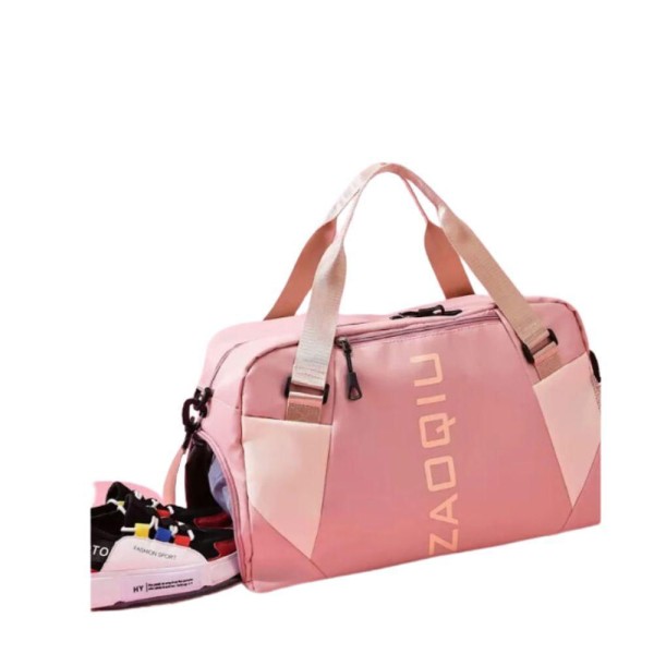 Encontraproduto.com.br - Bolsa Mala Grande Com Alça Academia Esportiva Porta Sapatos Rosa