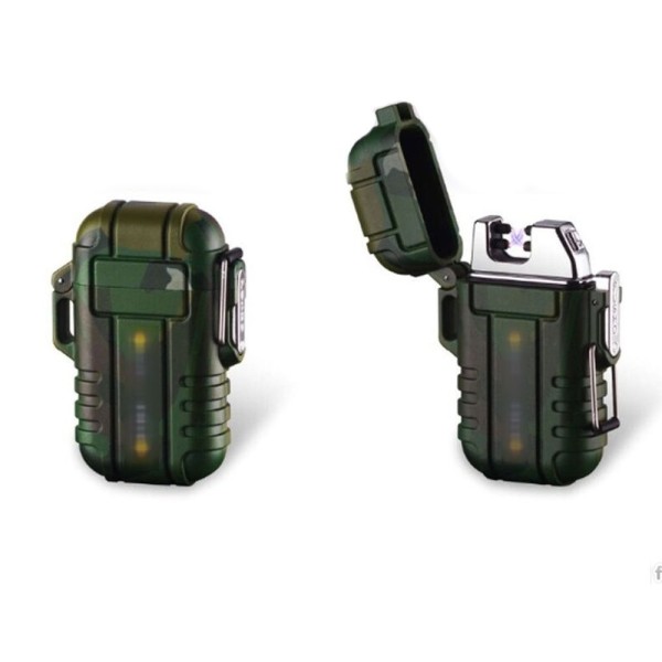 Encontraproduto.com.br - Isqueiro De Plasma Elétrico Portátil Recarregável Resistente A água Arco De Chama Carregamento Usb