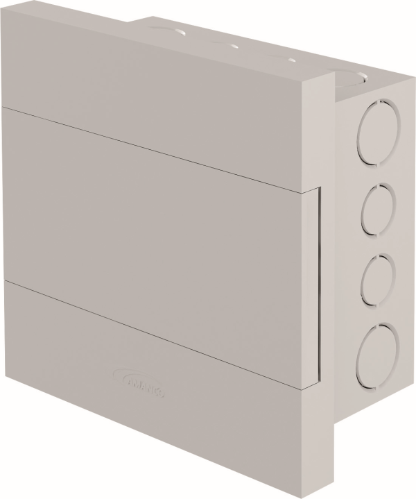 Encontraproduto.com.br - Quadro Amanco Distribuição 08 Disjuntores Liso Com Barramento Branco