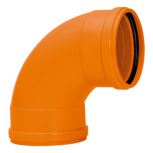 Encontraproduto.com.br - Curva Cta Pe 90° 100mm Silentium Laranja Amanco