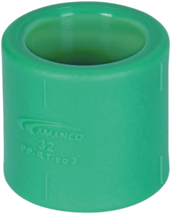 Encontraproduto.com.br - LUVA SIMPLES F/F PPR 75MM VERDE AMANCO