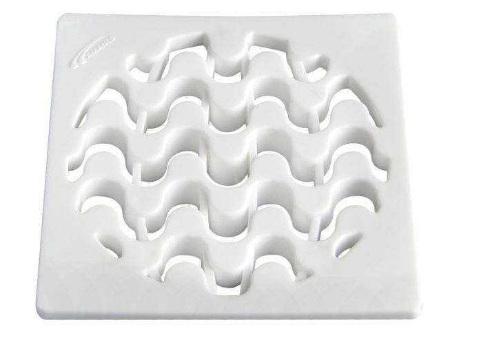 Grelha Copacabana Amanco Quadrada DN 100 Branco