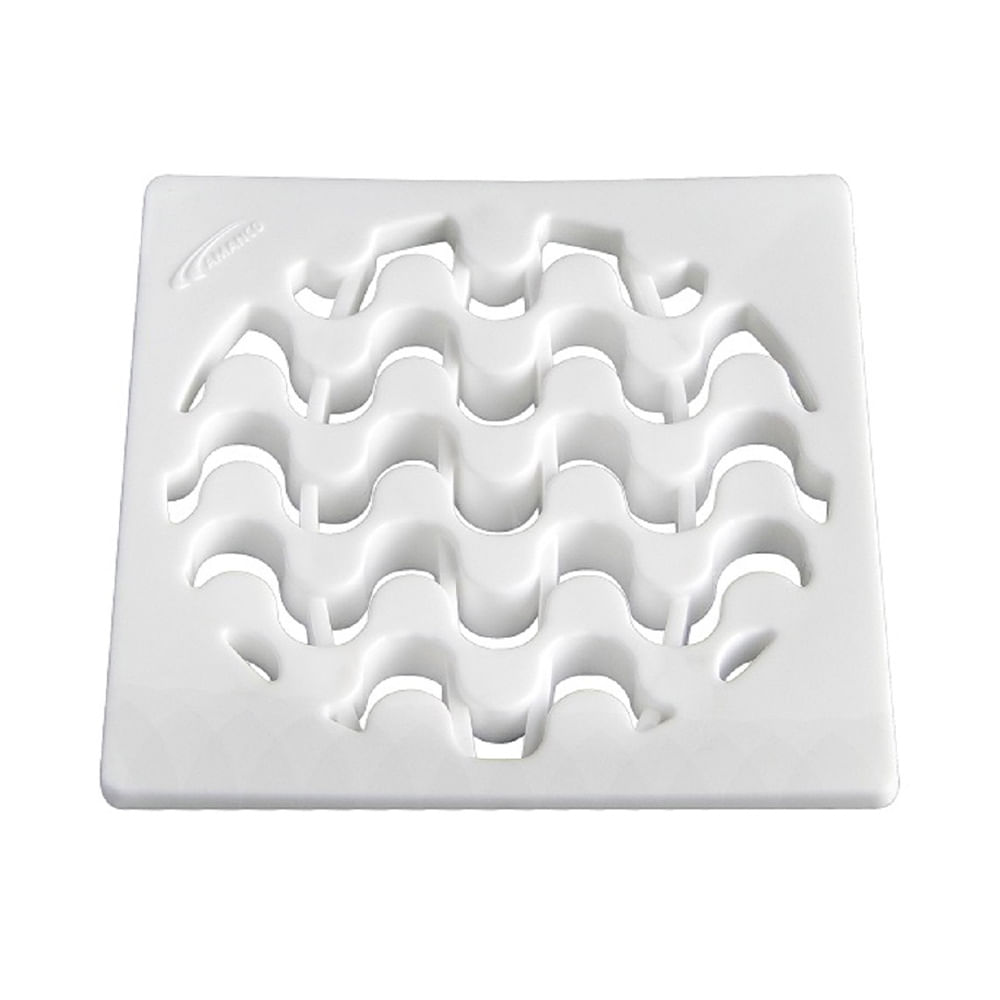 Encontraproduto.com.br - Grelha Copacabana Amanco Quadrada DN 100 Branco
