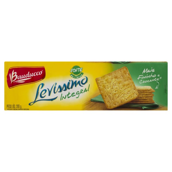 Encontraproduto.com.br - Pack Biscoito Cream Cracker Integral Levíssimo Bauducco com 3 Unidades de 200g