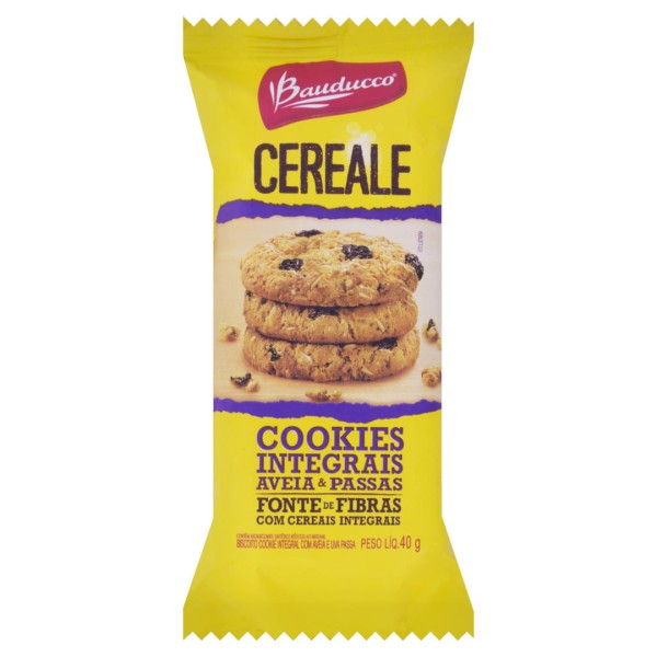 Encontraproduto.com.br - Biscoito Cookies Bauducco Integral Aveia C/Passas 40g