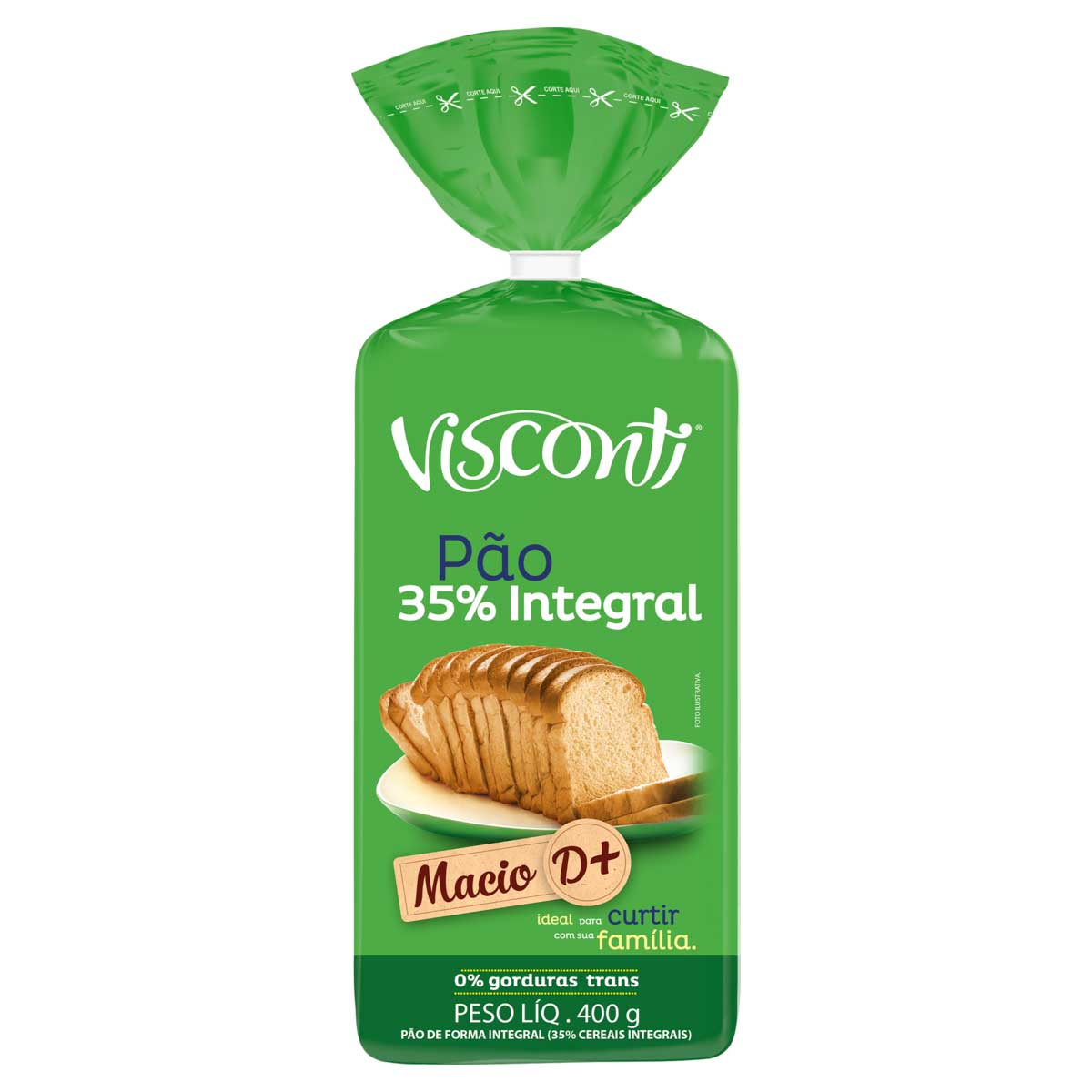 Encontraproduto.com.br - Pão de Forma Visconti Integral Pacote com 400g